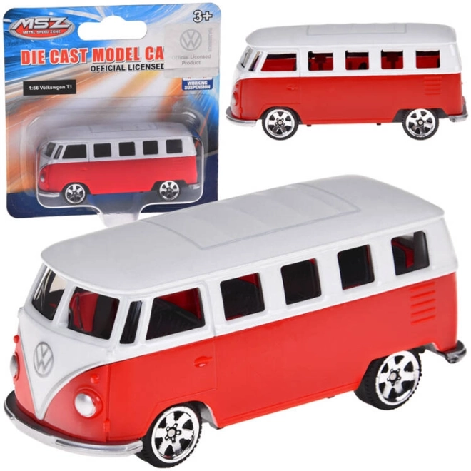 Modellino auto in metallo Volkswagen T1 scala 1:56