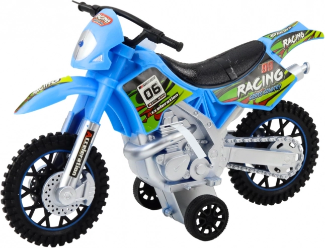 Moto da Fuoristrada Blu con Effetti di Luci e Suoni