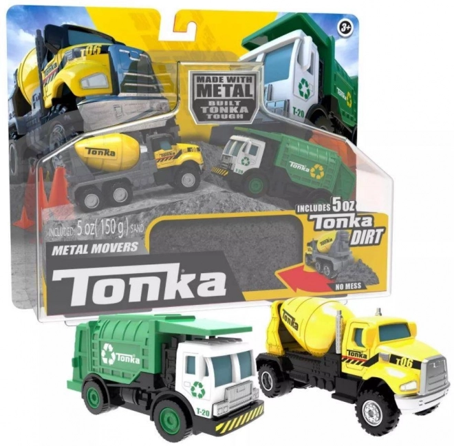 Tonka set cemento e camion dei rifiuti metal movers