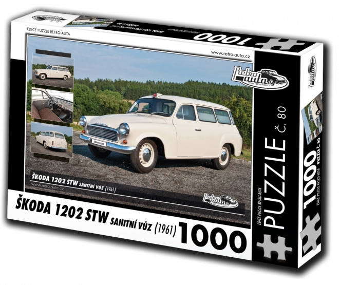 Puzzle RETRO-AUTA Škoda 1202 STW ambulanza 1961