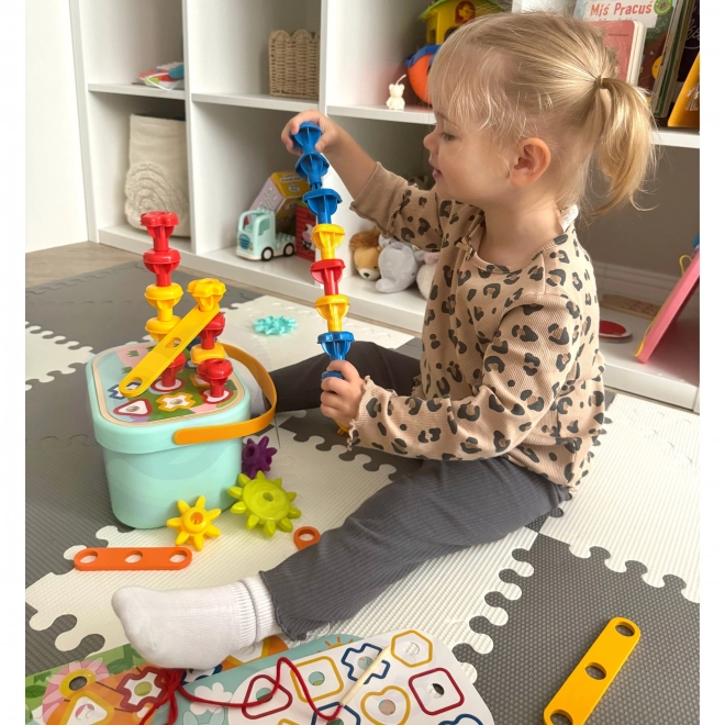 Kit motricità Montessori 12 in 1 con box in legno