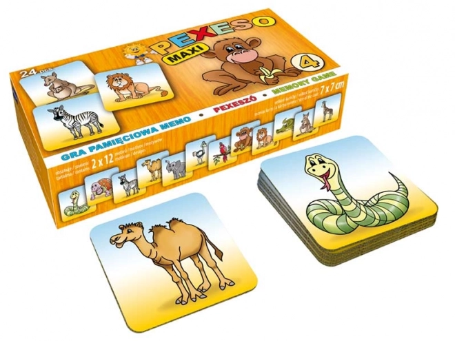 Gioco di memoria animali allo zoo