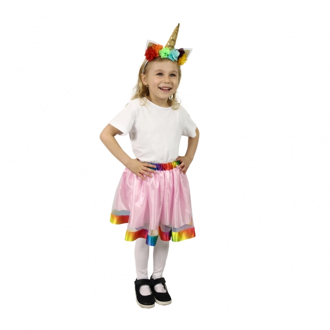 Costume da bambina Tutù Unicorno con cerchietto