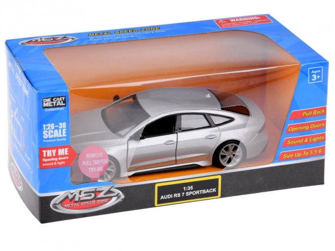 Modellino Auto Audi RS 7 Sportback in Metallo Scala 1:35 con Luci e Suoni