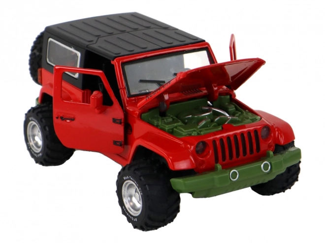 Auto fuoristrada frizione con batterie metallo rosso 1:32