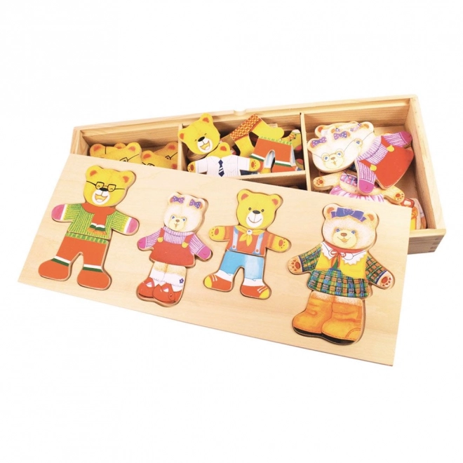 Puzzle Vestire Famiglia di Orsi Bigjigs Toys