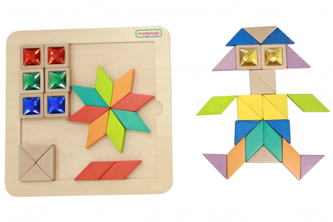 Gioco educativo di mosaico colori e forme Masterkidz Tangram Montessori