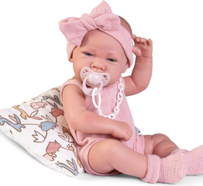 Bambola realistica neonato con corpo in vinile pieno 42 cm