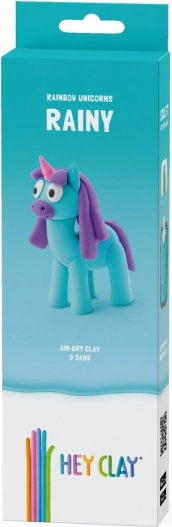 Masa Hey Clay Unicorni 3 confezioni, Piovosa