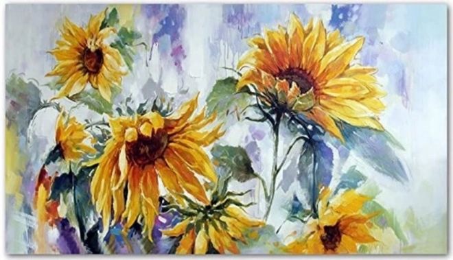 Set creativo dipinto a diamante Girasoli 80x40 cm