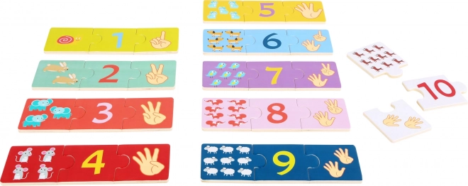 Piccolo foot Puzzle in legno Numerazione