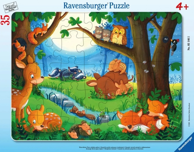 Puzzle Ravensburger Animali prima della buonanotte