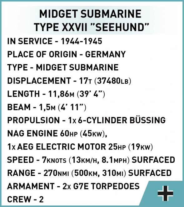 Sottomarino Modellino COBI U-Boot Seehund