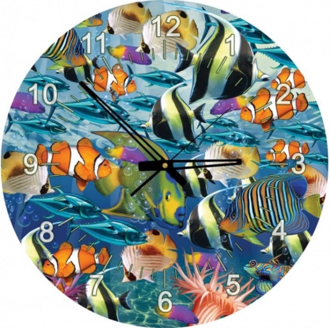 Puzzle Orologio Mondo dei Pesci Marini 570 Pezzi