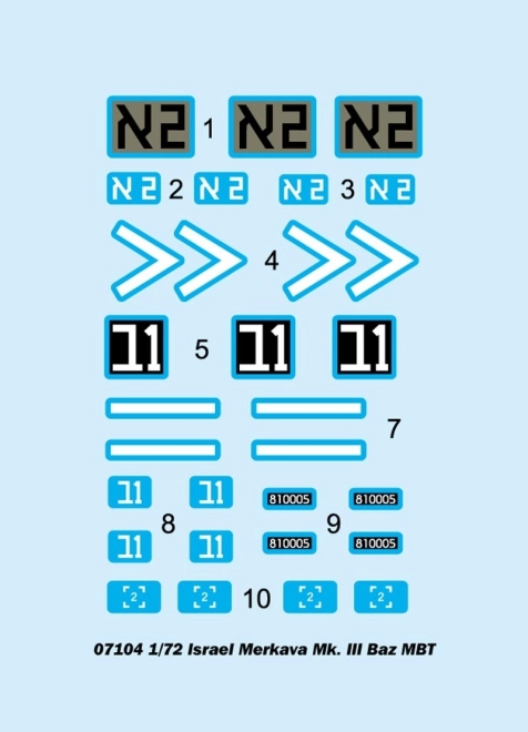 Modello in plastica Israel Merkava Mk. III Baz MBT