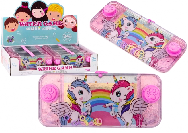 Gioco ad anelli ad acqua Rosa Mini Unicorni