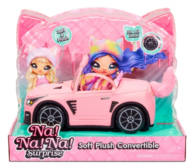 Na! Na! Na! Surprise Auto cabrio di peluche rosa gatto