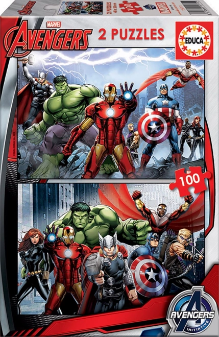 Puzzle EDUCA Avengers Unione 2x100 pezzi