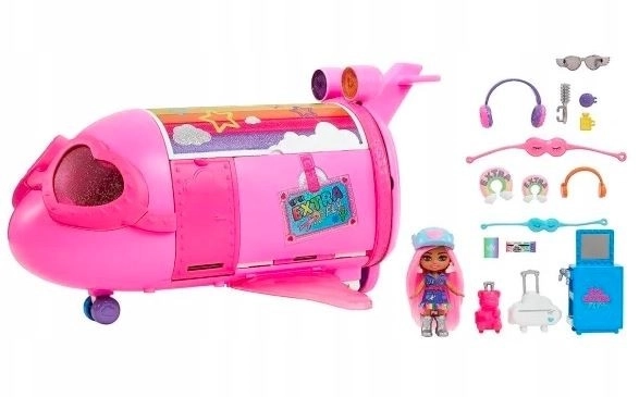 Aereo Rosa Barbie Extra Fly Minis con Bambola Pilota