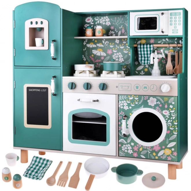 Grande frigorifero vintage da cucina in legno accessori per lavatrice ZA4833
