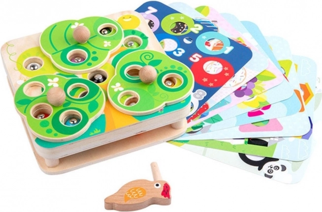 Gioco di abilità in legno 2 in 1 Tira i Vermicelli per Bambini