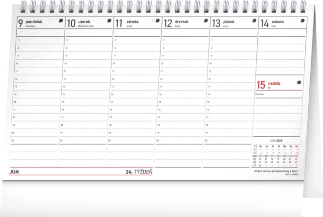 Calendario da tavolo Notique con citazioni 2025