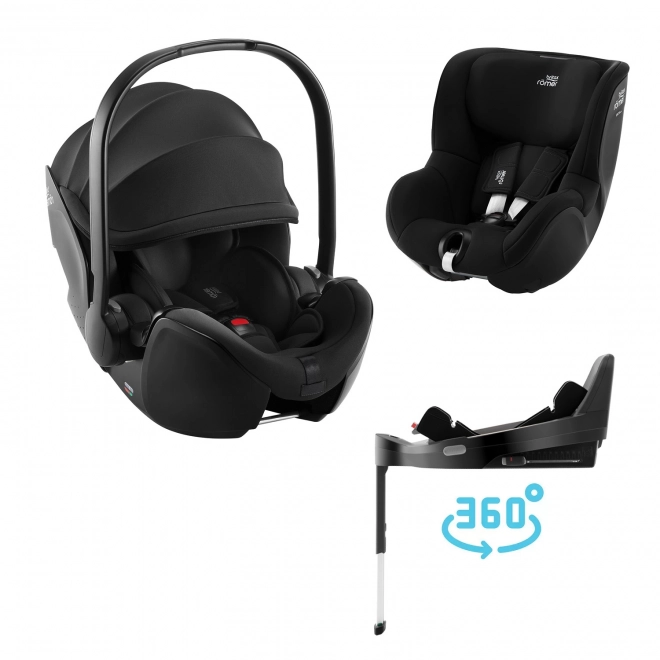 Set seggiolino auto Baby-Safe Pro + Vario Base 5Z + seggiolino auto Dualfix 5Z, Space Black