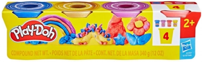 Play-Doh Set di Metallo 4 Vasetti