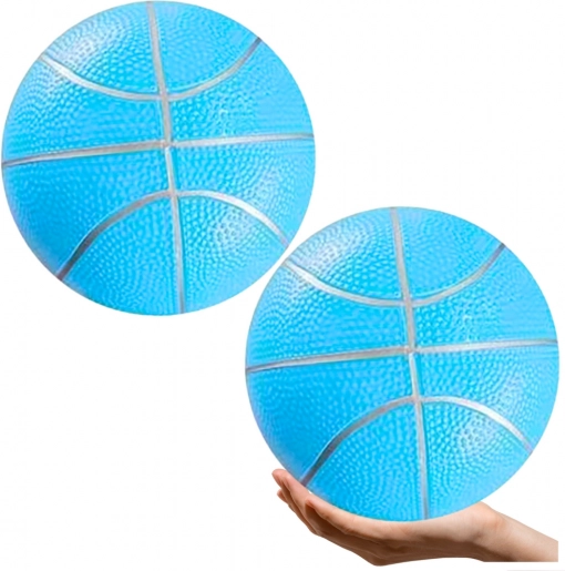Pallone da spiaggia in gomma leggera azzurro pastello 20 cm