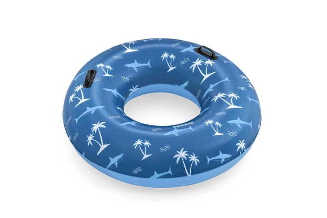 Ciambella da nuoto con squali blu Bestway – palme e squali