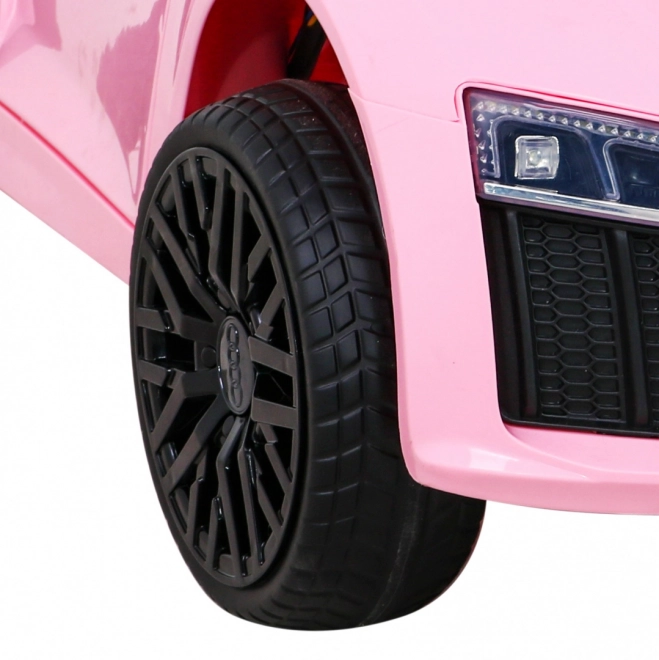 Auto elettrico per bambini Audi R8 rosa con telecomando