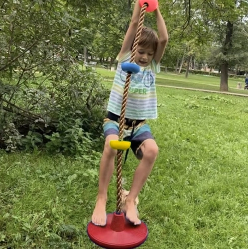 Altalena Kruzzel con corda per arrampicata per bambini
