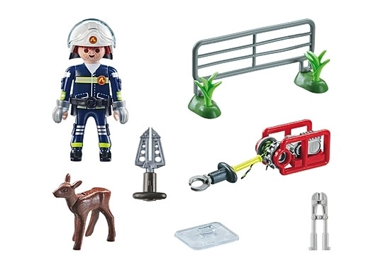 Set Figura PLAYMOBIL Vigili del Fuoco - Salvataggio Animali