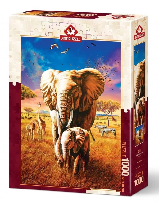 Puzzle Elefante Madre 1000 Pezzi