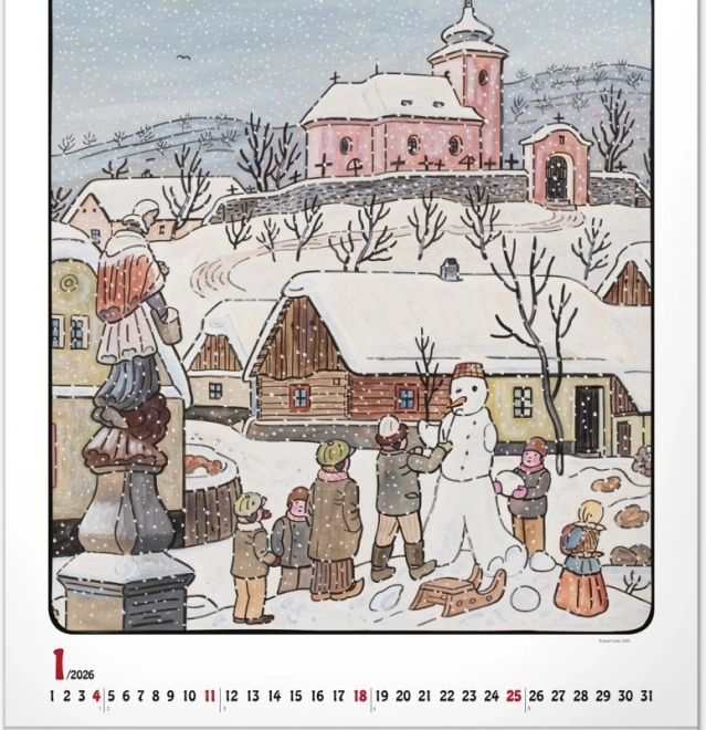 calendario da parete Josef Lada 2026