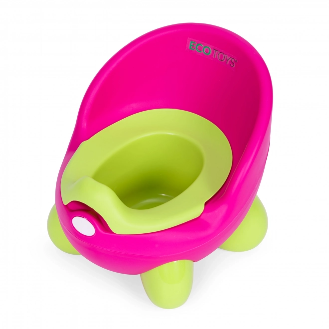 Vasino per bambini con seduta rimovibile e piedi antiscivolo rosa-verde ECOTOYS