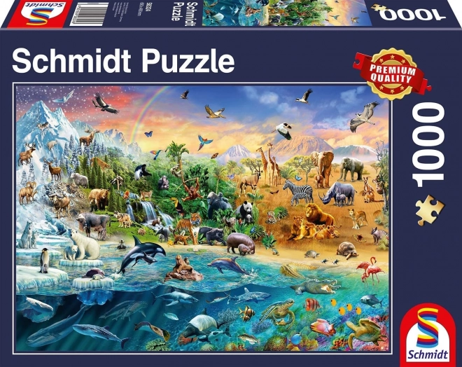 Puzzle Schmidt Regno degli Animali 1000 Pezzi