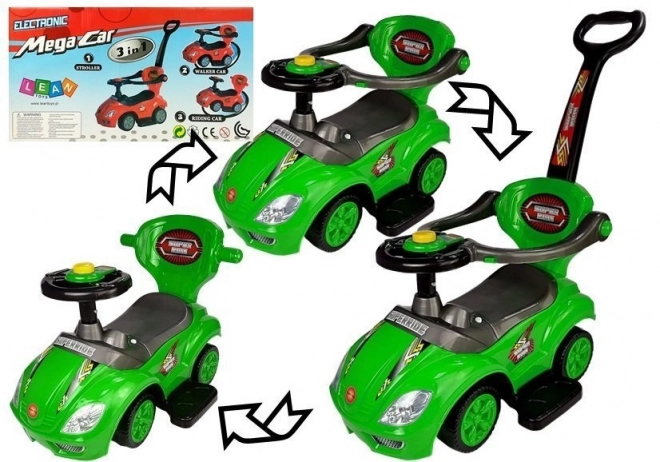 Jeep per bambini Mega Car 3 in 1 Verde