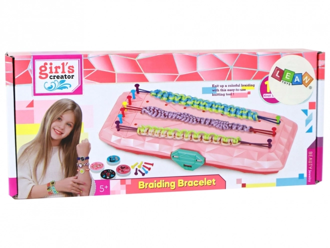 Set per Creare Braccialetti in Scatola Rosa
