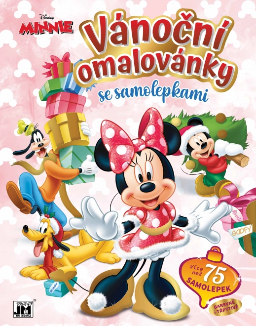 Libro di Natale da colorare con adesivi di Minnie