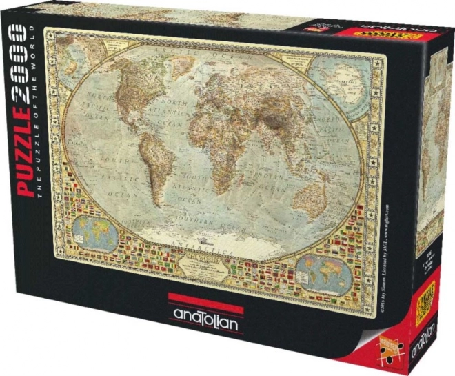 Puzzle Mappa del mondo 2000 pezzi