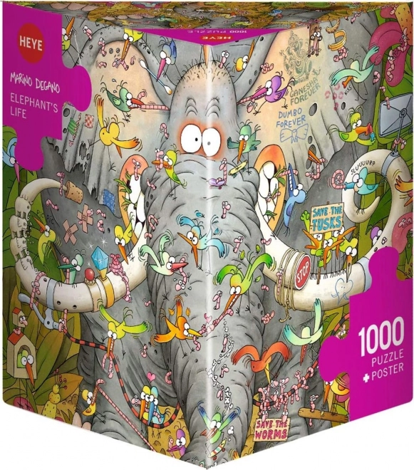 Puzzle Heye Vita dell'Elefante 1000 pezzi