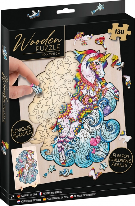 Puzzle sagomato unicorno magico 130 pezzi