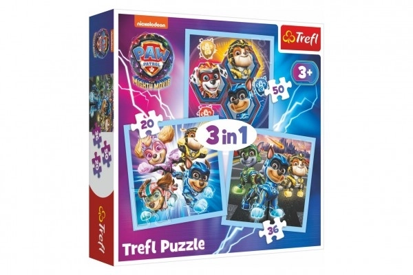 Puzzle 3 in 1 con i Paw Patrol Potere Mighty Pups