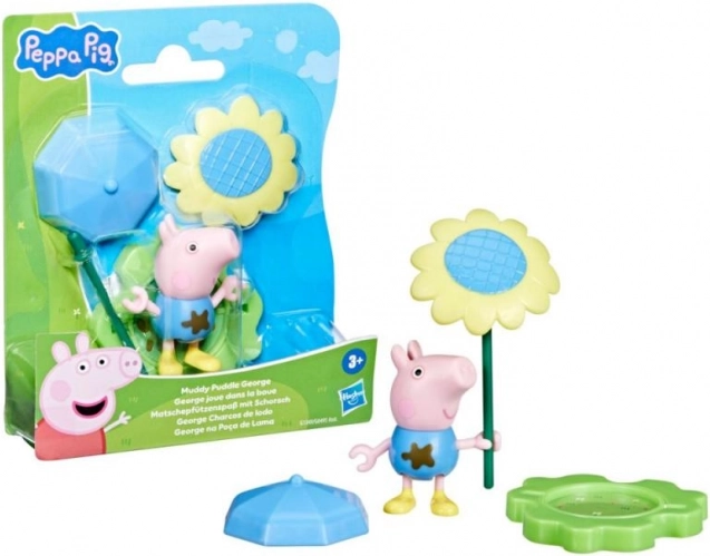 Peppa Pig divertimento in pozzanghera e fango, figurina