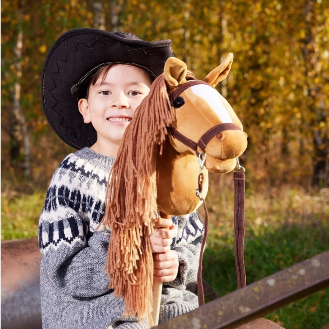 Cavallo di legno su bastone Hobby Horse HOPPIHORSE Marrone Castagno