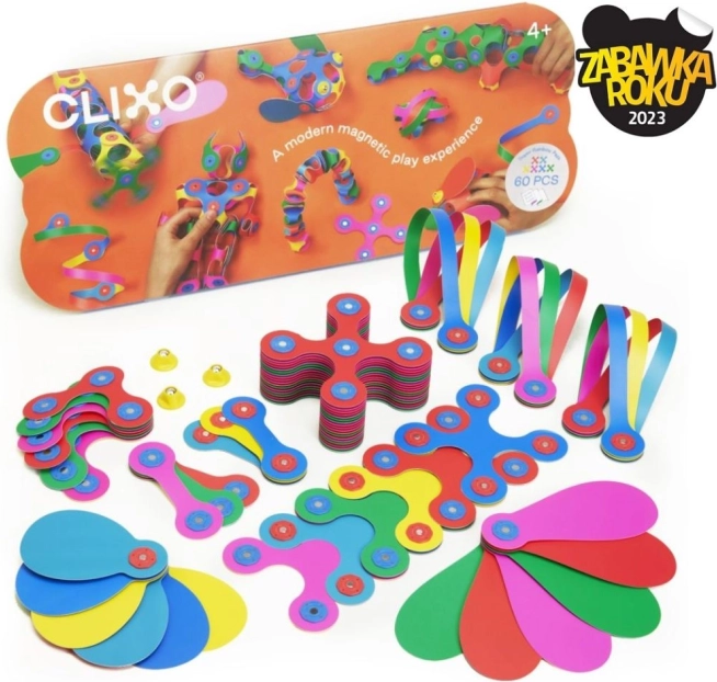 Clixo Super Rainbow set di costruzione magnetico 60 pezzi