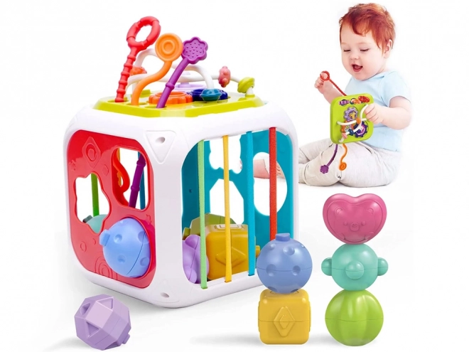 Cubo musicale interattivo con forme per bambini