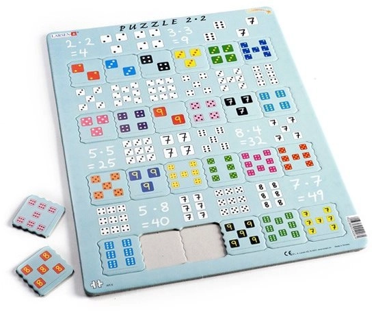 Puzzle educativo LARSEN moltiplicazione con dadi