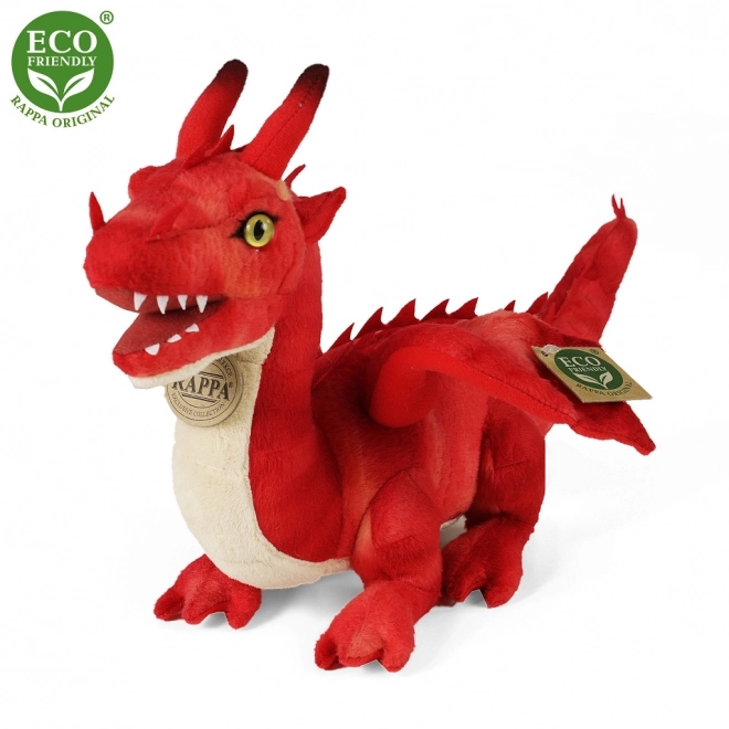 Drago di peluche 40 cm rosso Eco-Friendly